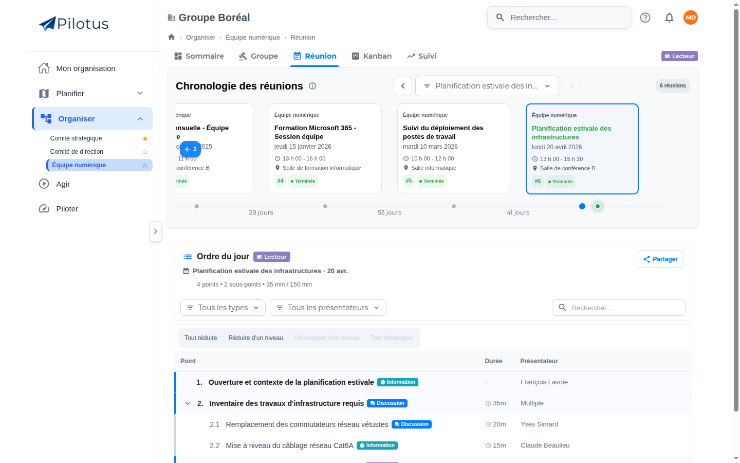 Vos réunions, connectées à vos priorités